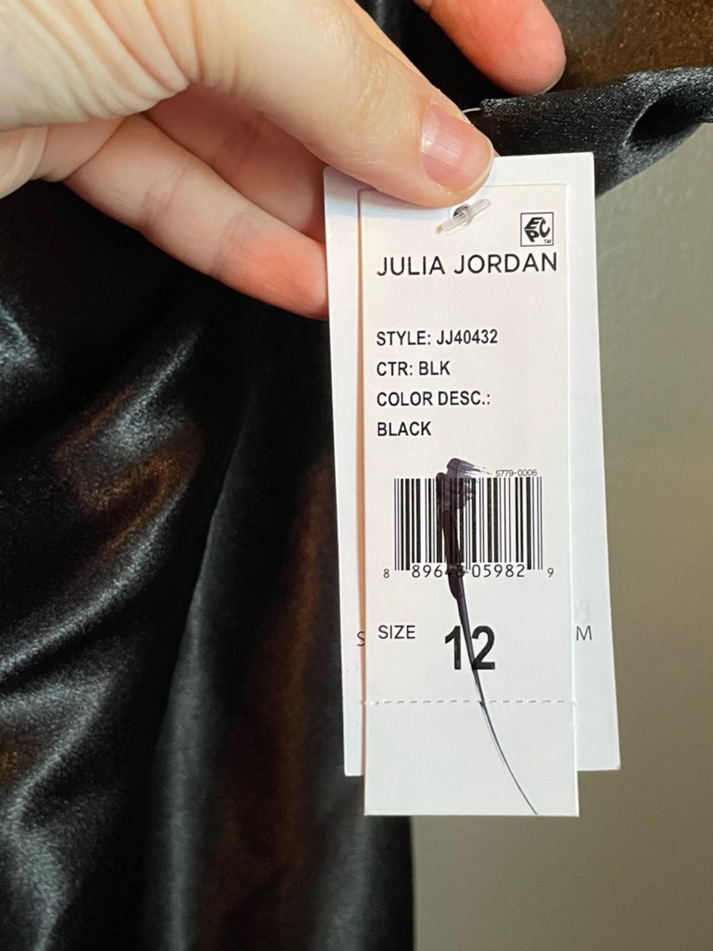 NWT Julia Jordan Sz 12 Women’s Long Sleeve Satin Cocktail Midi Dress Ret $139! - Picture 9 of 16